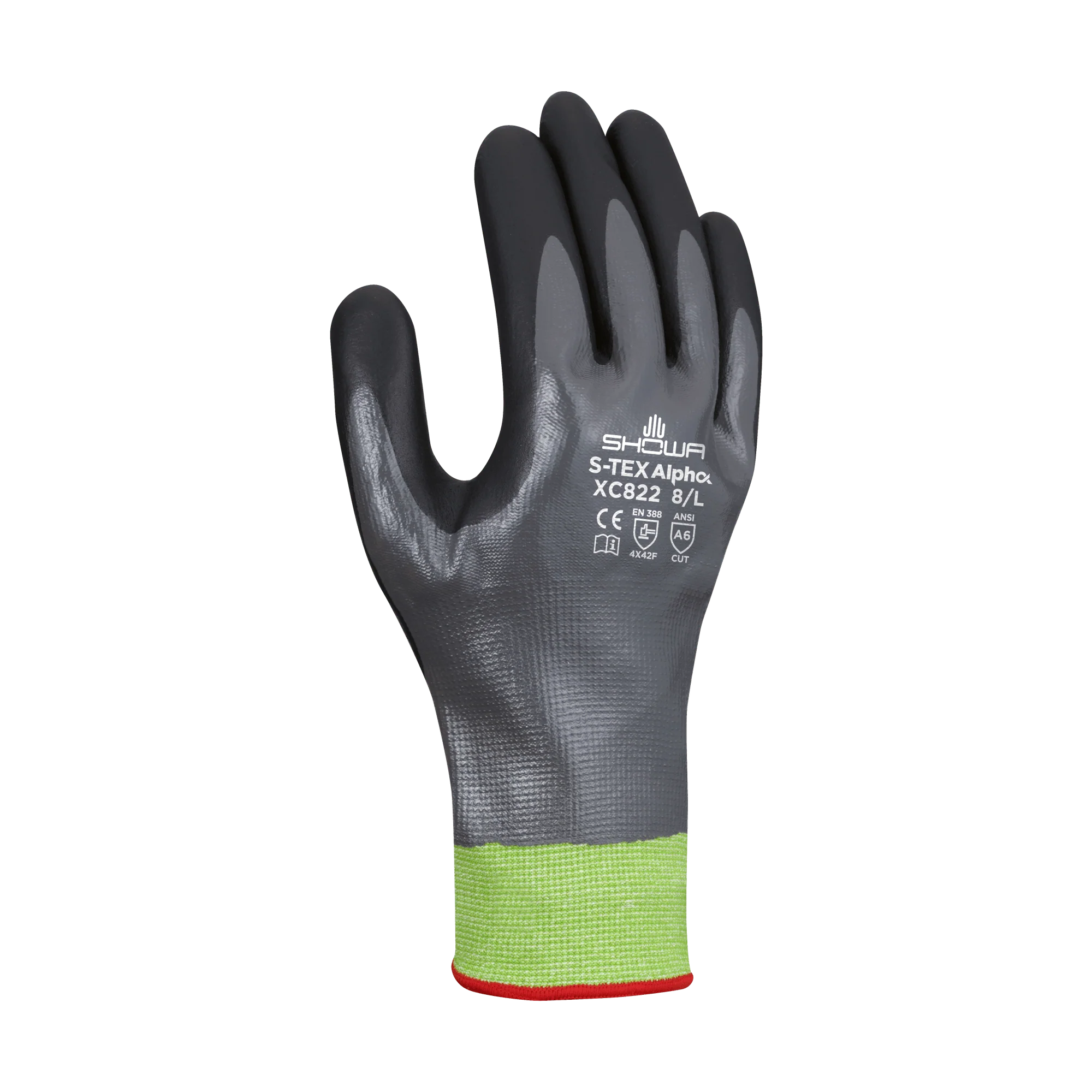 SHOWA XC822 Lightweight Fully Coated High Cut Resistant Gloves for Wet & Oily Conditions